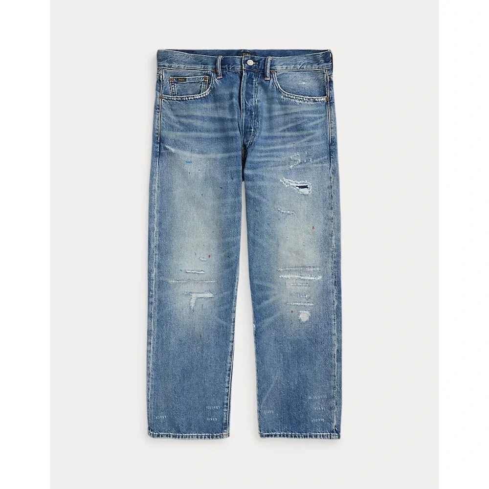 Polo Ralph Lauren Mens Vintage Classic Fit Distressed Jeans Size 34 X 32 FLAW